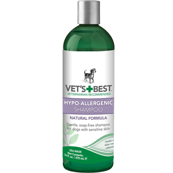 Vet's Best Hypo-Allergenic Dog Shampoo 16oz Green 2.45" x 2.45" x 8"-Dog-Vet's Best-PetPhenom