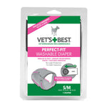 Vet's Best Perfect-Fit Washable Female Dog Diaper 1 pack Small / Medium Gray 5.44" x 1.75" x 7.75"-Dog-Vet's Best-PetPhenom