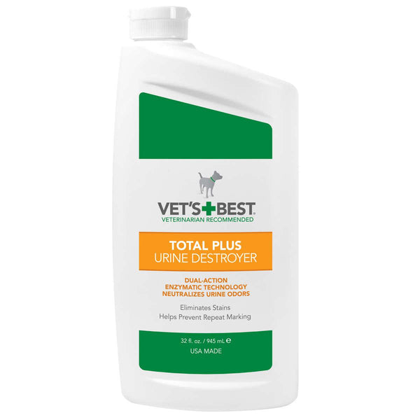 Vet's Best Pet Total Plus Urine Destroyer 32oz White 4.45" x 2.61" x 9.41"-Dog-Vet's Best-PetPhenom
