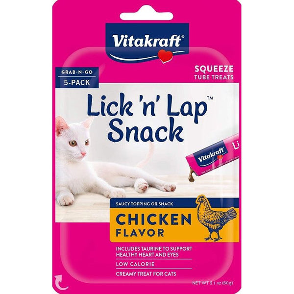 VitaKraft Lick N Lap Snack Chicken Cat Treat, 5 count-Cat-Vitakraft-PetPhenom