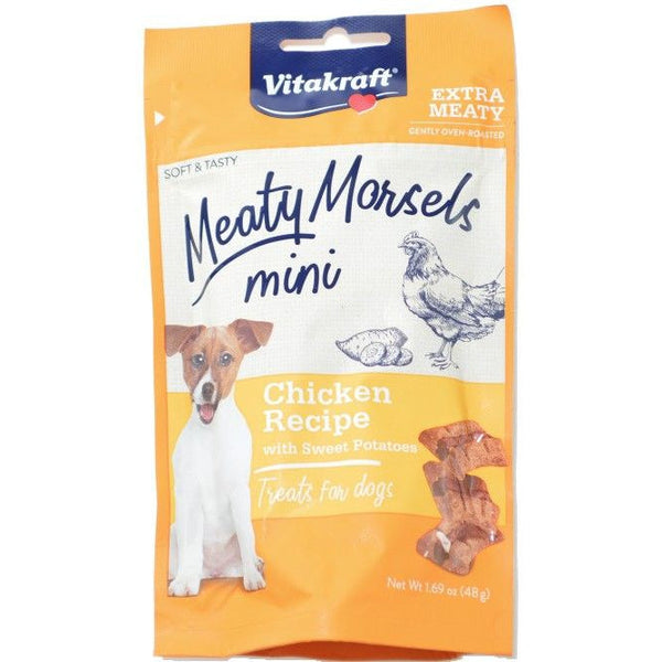 Vitakraft Meaty Morsels Mini Chicken Recipe with Sweet Potato Dog Treat, 1.69 oz-Dog-Vitakraft-PetPhenom