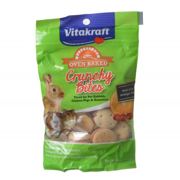 Vitakraft Oven Baked Crunchy Bites Small Pet Treats - Real Cran-Orange Flavor, 4 oz-Small Pet-Vitakraft-PetPhenom