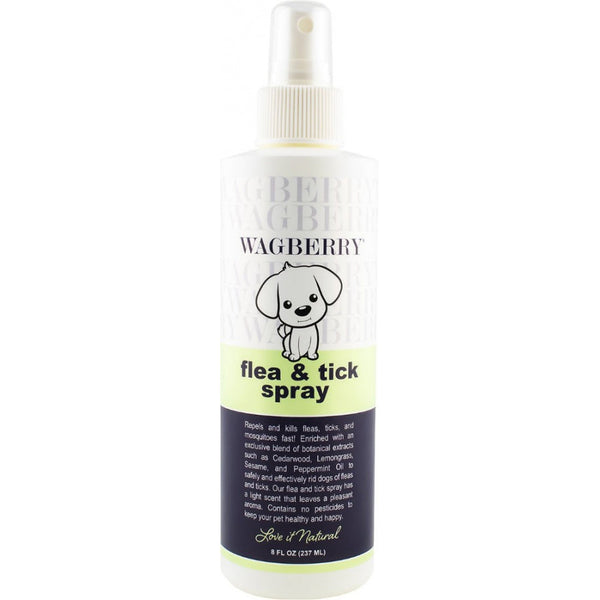 Wagberry Flea and Tick Spray, 8 oz-Dog-Wagberry-PetPhenom