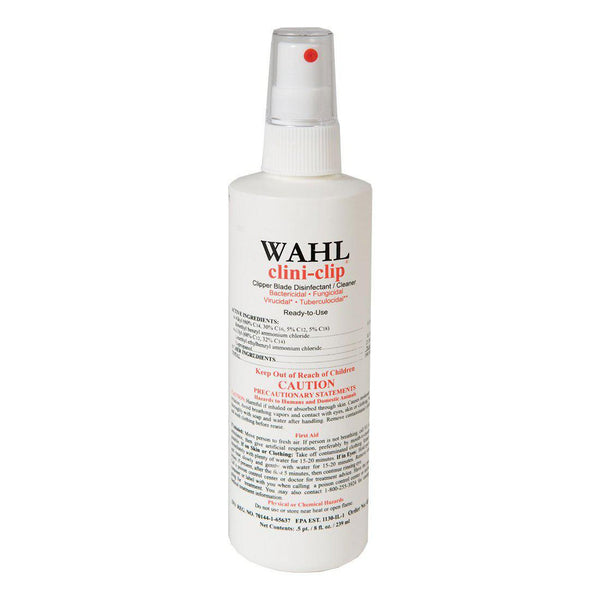 Wahl Clini Clip Cleaner and Disinfectant 8 ounces White 6" x 2" x 2"-Dog-Wahl-PetPhenom