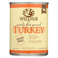 Wellness Pet Products Canned Dog Food -95% Turkey - Case of 12 - 13.2 oz-Dog-Wellness Pet Products-PetPhenom