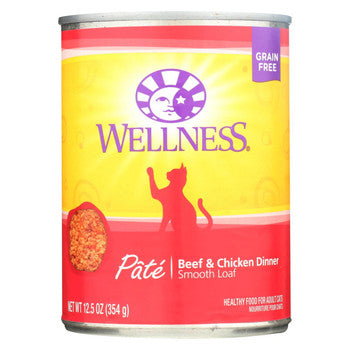 Wellness Pet Products Cat Food - Beef and Chicken - Case of 12 - 12.5 oz.-Cat-Wellness Pet Products-PetPhenom