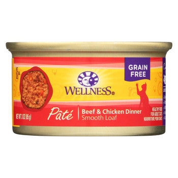 Wellness Pet Products Cat Food - Beef and Chicken - Case of 24 - 3 oz.-Cat-Wellness Pet Products-PetPhenom