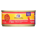 Wellness Pet Products Cat Food - Beef and Chicken - Case of 24 - 5.5 oz.-Cat-Wellness Pet Products-PetPhenom