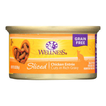 Wellness Pet Products Cat Food - Chicken Entr?e - Case of 24 - 3 oz.-Cat-Wellness Pet Products-PetPhenom