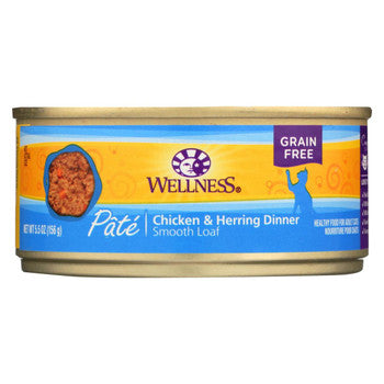 Wellness Pet Products Cat Food - Chicken and Herring - Case of 24 - 5.5 oz.-Cat-Wellness Pet Products-PetPhenom