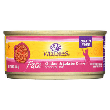 Wellness Pet Products Cat Food - Chicken and Lobster - Case of 24 - 5.5 oz.-Cat-Wellness Pet Products-PetPhenom