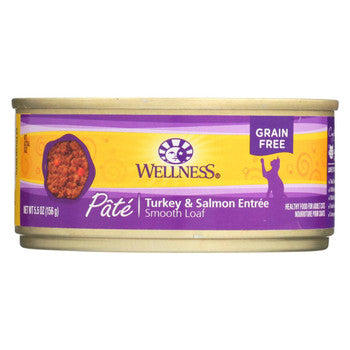 Wellness Pet Products Cat Food - Turkey and Salmon Recipe - Case of 24 - 5.5 oz.-Cat-Wellness Pet Products-PetPhenom