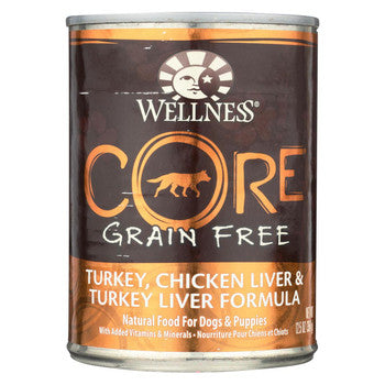 Wellness Pet Products Dog Food - Gain Free - Turkey and Chicken with Liver - Case of 12 - 12.5 oz.-Dog-Wellness Pet Products-PetPhenom