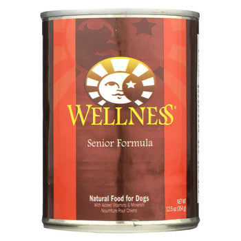 Wellness Pet Products Dog Food - Senior Recipe - Case of 12 - 12.5 oz.-Dog-Wellness Pet Products-PetPhenom