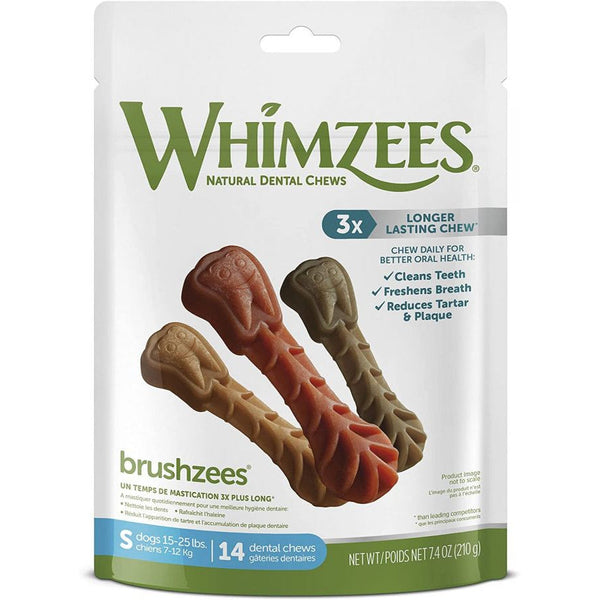 Whimzees Brushzees Dental Treats Small, 7.4 oz-Dog-Whimzees-PetPhenom