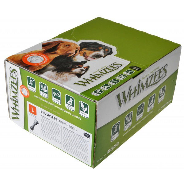 Whimzees Brushzees Large Dental Treats - Bulk, 30 Count-Dog-Whimzees-PetPhenom