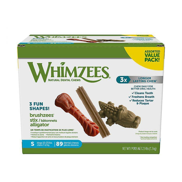 Whimzees Dog Dental Chew Small Variety Packs, 89 count-Dog-Whimzees-PetPhenom