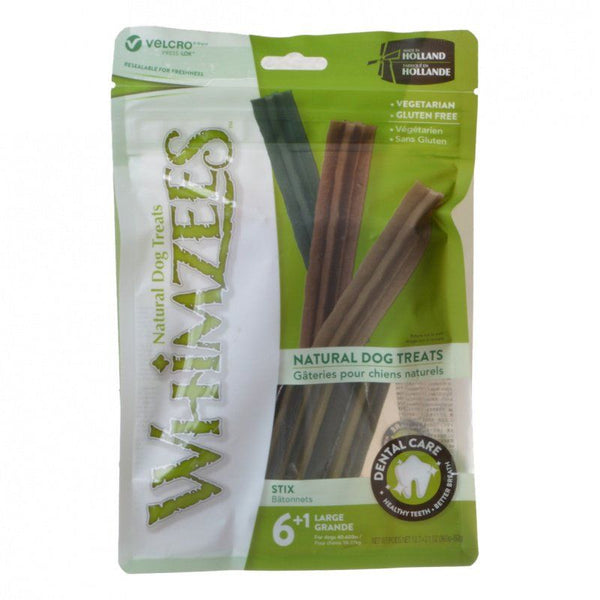 Whimzees Natural Dental Care Stix Dog Treats, Large - 7 Pack - (Dogs 40-60 lbs)-Dog-Whimzees-PetPhenom