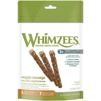 Whimzees Natural Dog Treats - Veggie Sausage Sticks, Large - 7 Pack - (Dogs 40-60 lbs)-Dog-Whimzees-PetPhenom