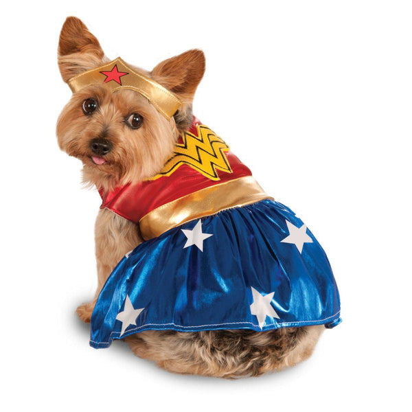 Wonder Woman Pet Costume-Costumes-Rubies-Small-PetPhenom
