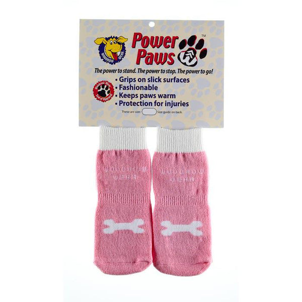 Woodrow Wear Power Paws Advanced Extra Extra Small Pink / White Bone 1.25" - 1.38" x 1.25" - 1.38"-Dog-Woodrow Wear-PetPhenom