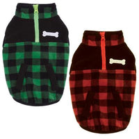 Zack & Zoey Buffalo Fleece Jacket - Green - Large-Dog-Zack & Zoey-PetPhenom