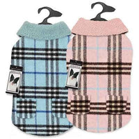 Zack & Zoey Elements Cuddle Plaid Dog Coat - Large - Blue-Dog-Zack & Zoey-PetPhenom