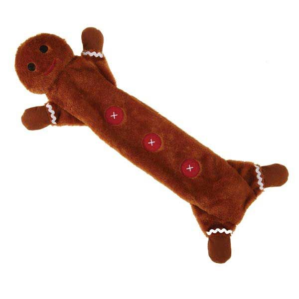 Zanies Festive Unstuffies Dog Toy -Gingerbrd Man-Dog-Zanies-PetPhenom