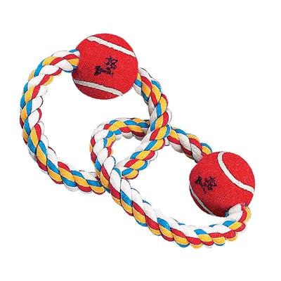 Zanies Twin Loop Rope Tennis Ball Toy-Dog-Zanies-PetPhenom