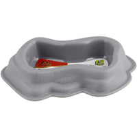 Zilla Decor Durable Dish for Reptiles Grey, Small (6"L x 5"W x 2.5"H)-Small Pet-Zilla-PetPhenom