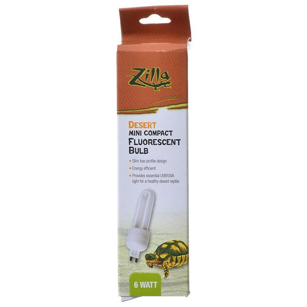 Zilla Desert Mini Compact Fluorescent UVA/UVB Bulb, 1 Bulb - (6 Watt)-Small Pet-Zilla-PetPhenom