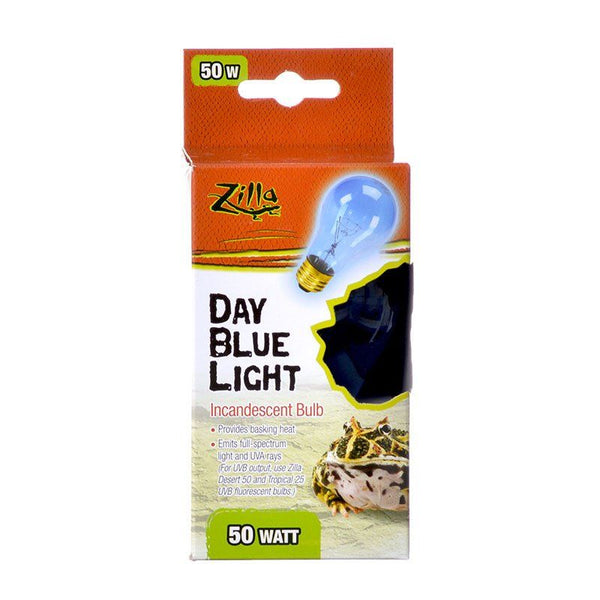 Zilla Incandescent Day Blue Light Bulb for Reptiles, 50 Watt-Fish-Zilla-PetPhenom