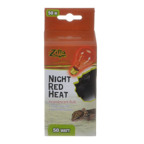 Zilla Incandescent Night Red Heat Bulb for Reptiles, 50 Watt-Fish-Zilla-PetPhenom