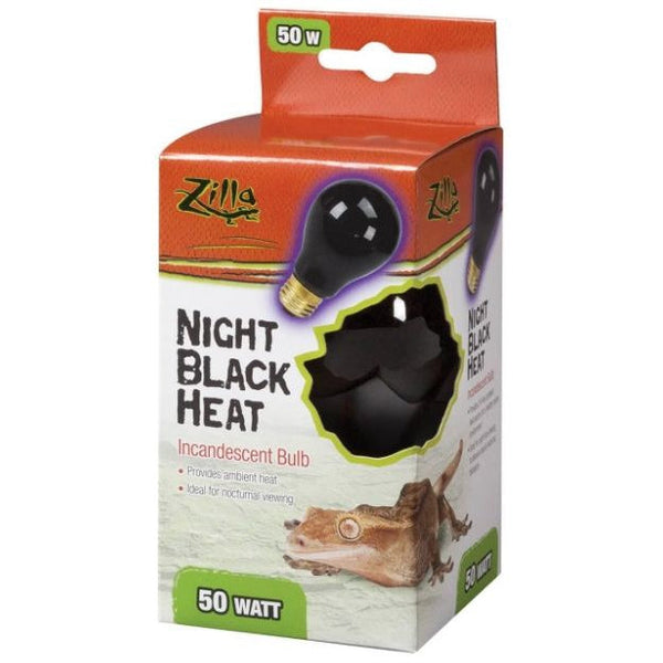 Zilla Night Time Black Light Incandescent Heat Bulb, 50 Watts-Small Pet-Zilla-PetPhenom
