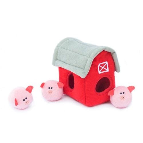 ZippyPaws Barn with Bubble Babiez Pigs Burrow by Zippy Paws-Dog-ZippyPaws-PetPhenom