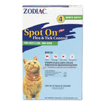 Zodiac Spot on Plus Flea & Tick Control for Cats & Kittens, Cats over 5 lbs (4 Pack)-Cat-Zodiac-PetPhenom