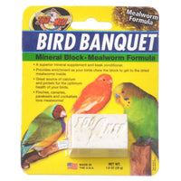 Zoo Med Bird Banquet Mineral Block - Mealworm Formula, Small - 1 Block - 1 oz-Bird-Zoo Med-PetPhenom