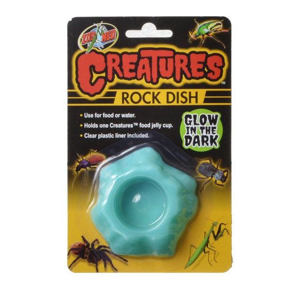 Zoo Med Creatures Rock Dish, 1 Pack - (3"L x 3"W x 0.75"H)-Small Pet-Zoo Med-PetPhenom