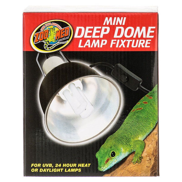 Zoo Med Mini Deep Dome Lamp Fixture - Black, Up to 100 Watts-Small Pet-Zoo Med-PetPhenom
