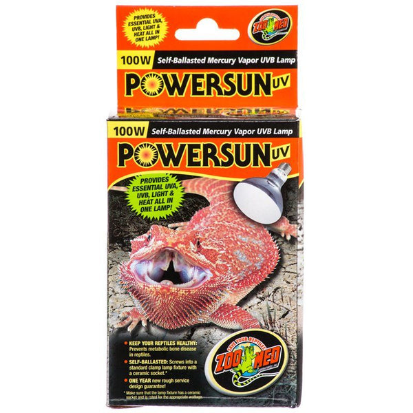 Zoo Med Powersun UVB Mercury Vapor Lamp, 1oo Watt-Small Pet-Zoo Med-PetPhenom