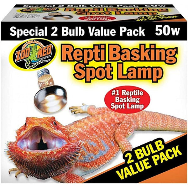 Zoo Med Repti Basking Spot Lamp Replacement Bulb, 50 Watts (2 Pack)-Small Pet-Zoo Med-PetPhenom