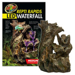 Zoo Med Repti Rapids LED Waterfall - Wood Style, Medium - (13"W x 8"D x 10"H)-Small Pet-Zoo Med-PetPhenom