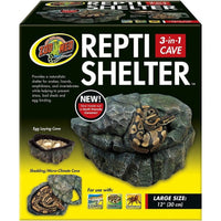 Zoo Med Repti Shelter 3 in 1 Cave, Large - 12" Diameter-Small Pet-Zoo Med-PetPhenom