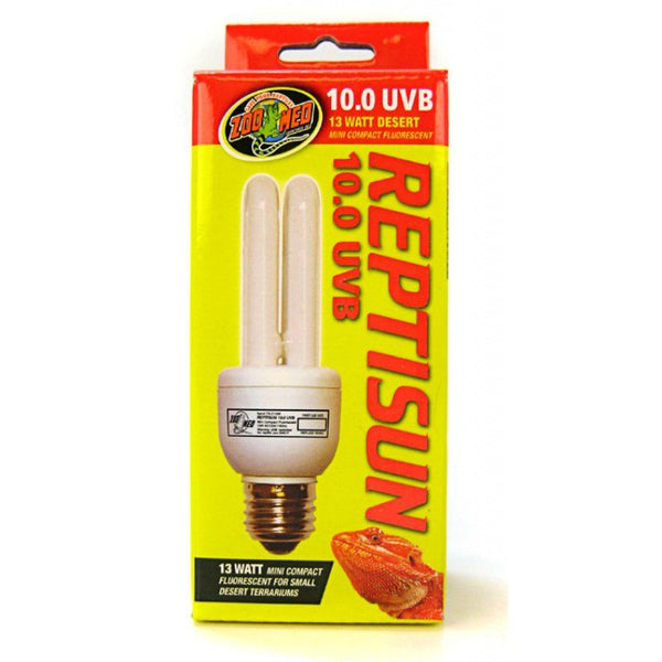 Zoo Med ReptiSun 10.0 UVB Mini Compact Flourescent Replacement Bulb, 13 Watts (6" Bulb)-Small Pet-Zoo Med-PetPhenom