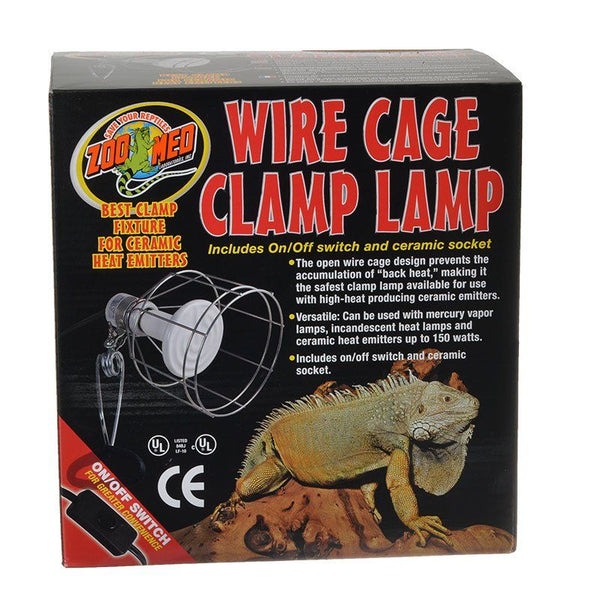 Zoo Med Wire Cage Clamp Lamp, 1 Pack - (150 Watts Max)-Small Pet-Zoo Med-PetPhenom