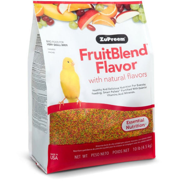 ZuPreem FriutBlend withNatural Fruit Flavors Pellet Bird Food for Very Small Birds (Canary and Finch), 10 lbs-Bird-ZuPreem-PetPhenom