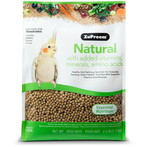 ZuPreem Natural Blend Bird Food - Cockatiel, Medium (2.5 lbs)-Bird-ZuPreem-PetPhenom
