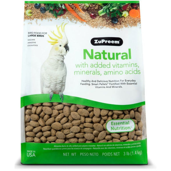 ZuPreem Natural Blend Bird Food - Large Parrot, Large (3 lbs)-Bird-ZuPreem-PetPhenom