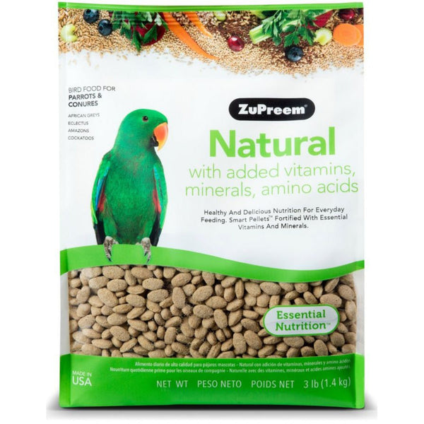 ZuPreem Natural Blend Bird Food - Parrot & Conure, 3.25 lbs-Bird-ZuPreem-PetPhenom