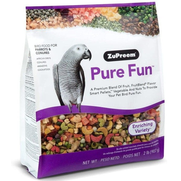 ZuPreem Pure Fun Enriching Variety Mix Bird Food for Parrots and Conures, 2lbs-Bird-ZuPreem-PetPhenom